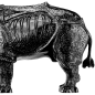 Preview: Porcelain figure Rhinocerus ❖ black porcelain