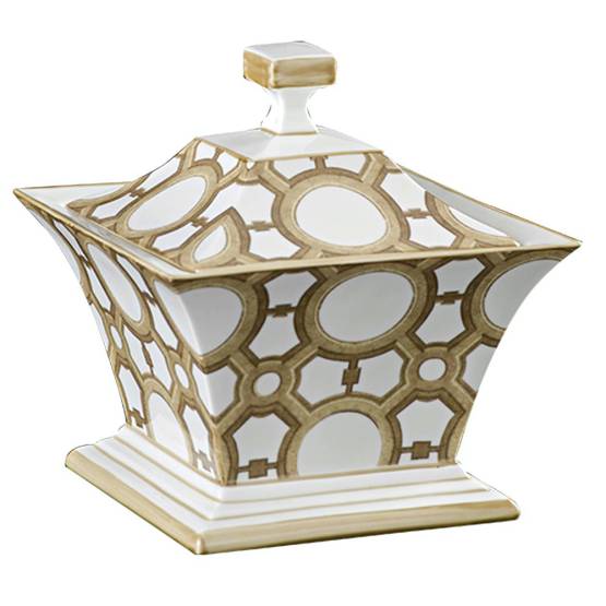 L-Objet Alchimie Porcelain can gold
