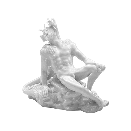 L'Objet d'Art | Satyr liegend mit Echse, Manufakturporzellan