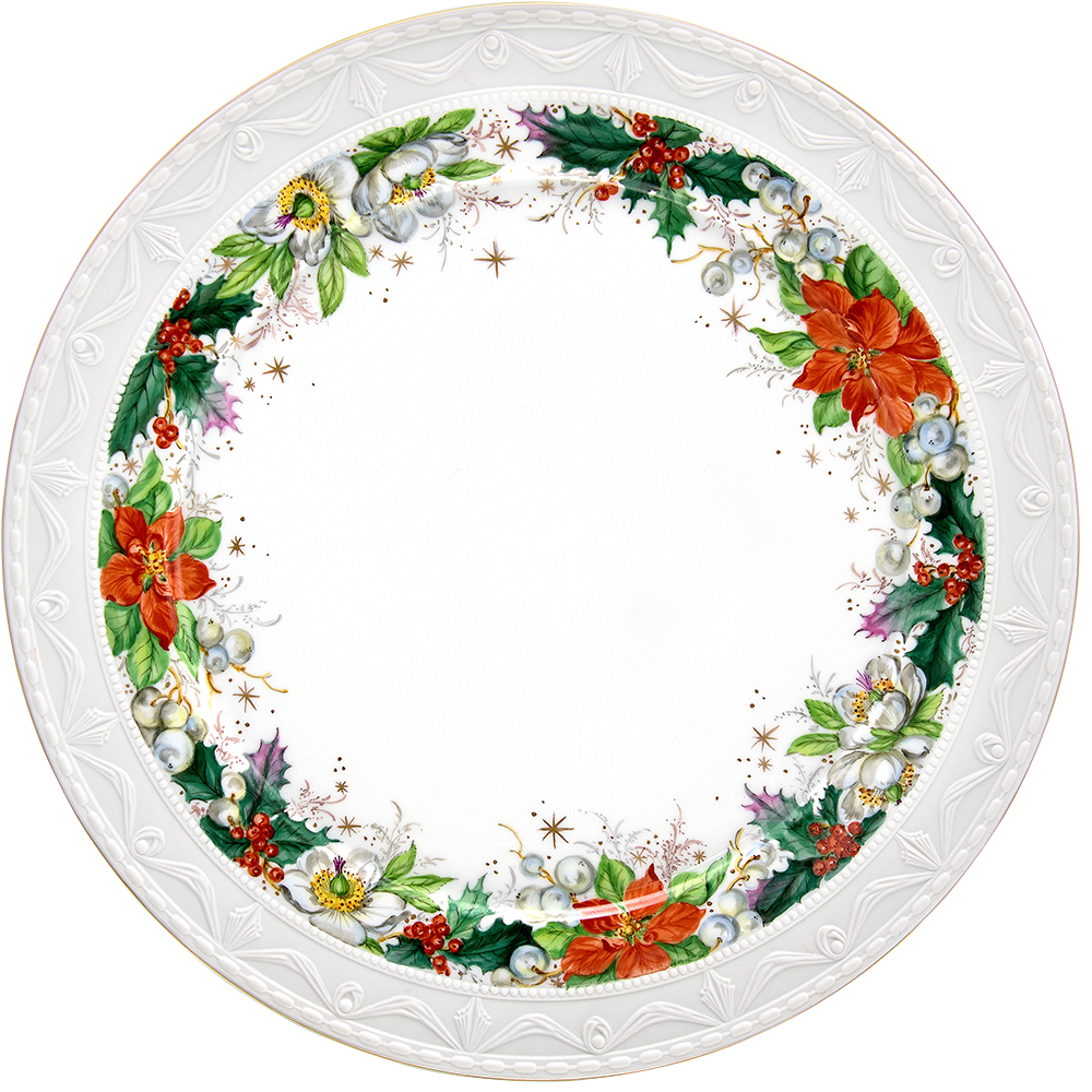 Xmas de Luxe Presentation plate KPM Berlin Kurland